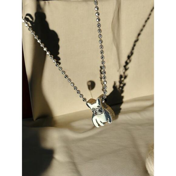 Alex Woo Sterling Silver French Bulldog Pendant Necklace Designer Frenchie Dog - Picture 10 of 16